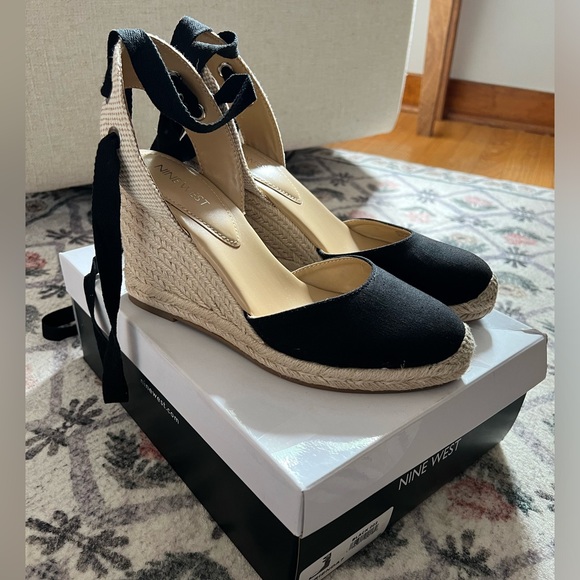 Nine West Wedge Anke Wrap Espadrilles - Picture 1 of 4